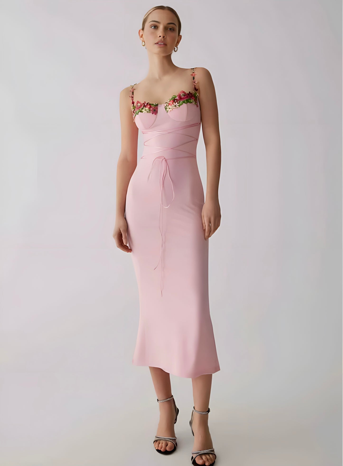 Light Pink Floral Bodycon Dress Kochila Couture Light Pink Floral Bodycon Dress Kochila Couture