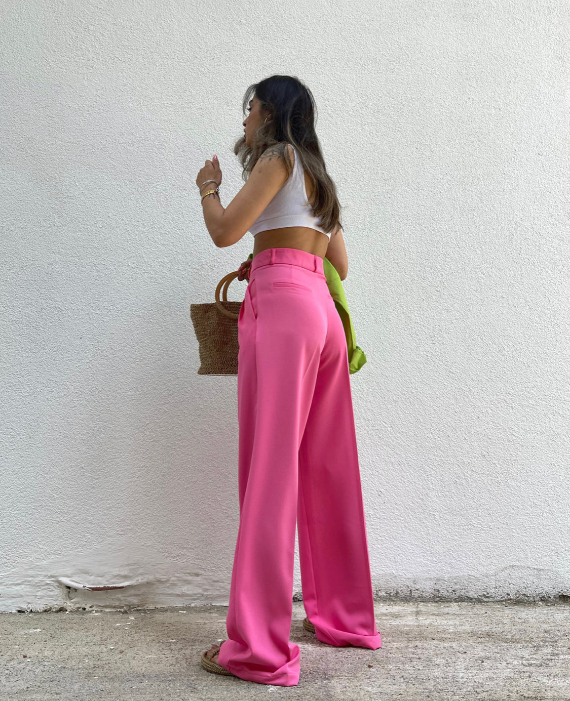 Pink Buttoned Trouser