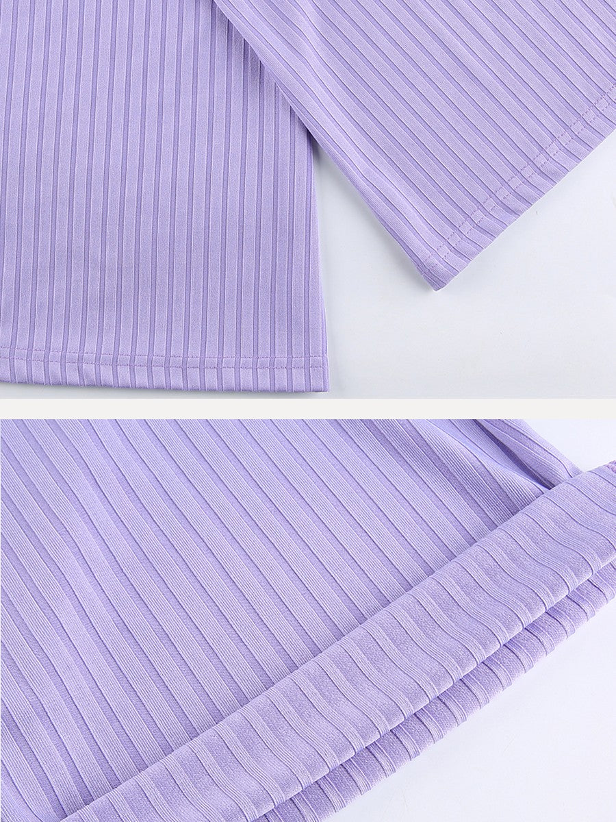 Lavender Ribbed Trouser