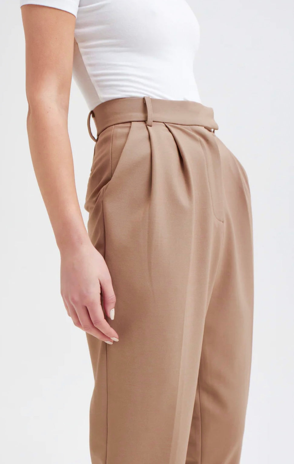 Beige Tailored Trouser