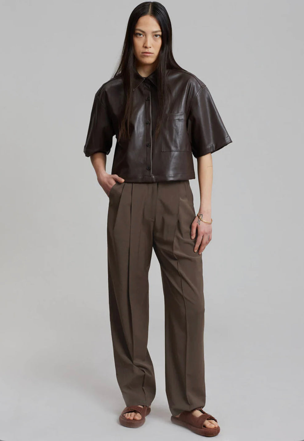 Brown Tailored Trouser