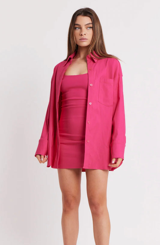 Fuchsia Petals Structured Shirt