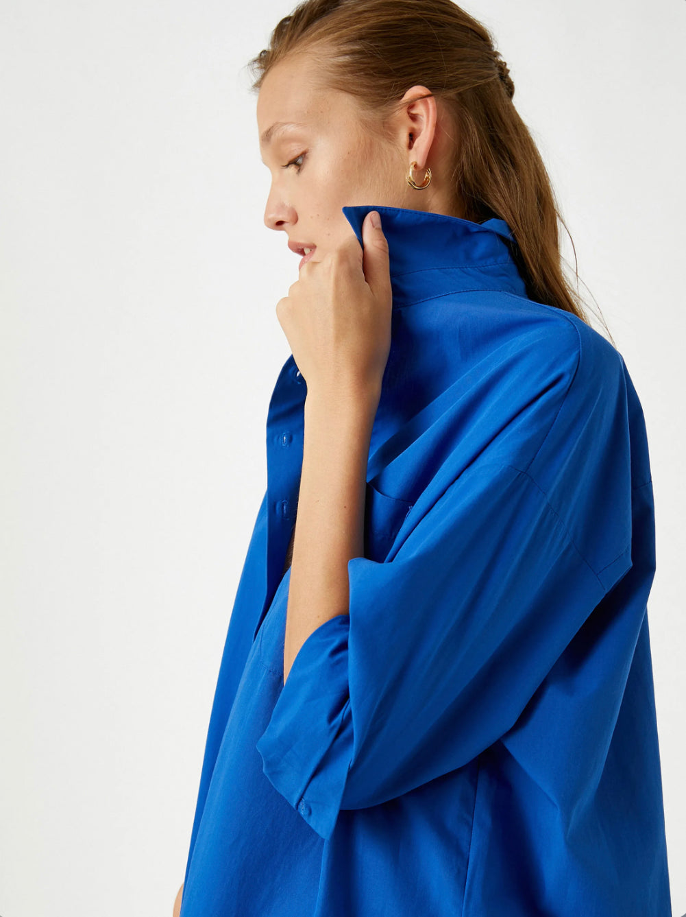 Blue Sandra Buttoned Shirt