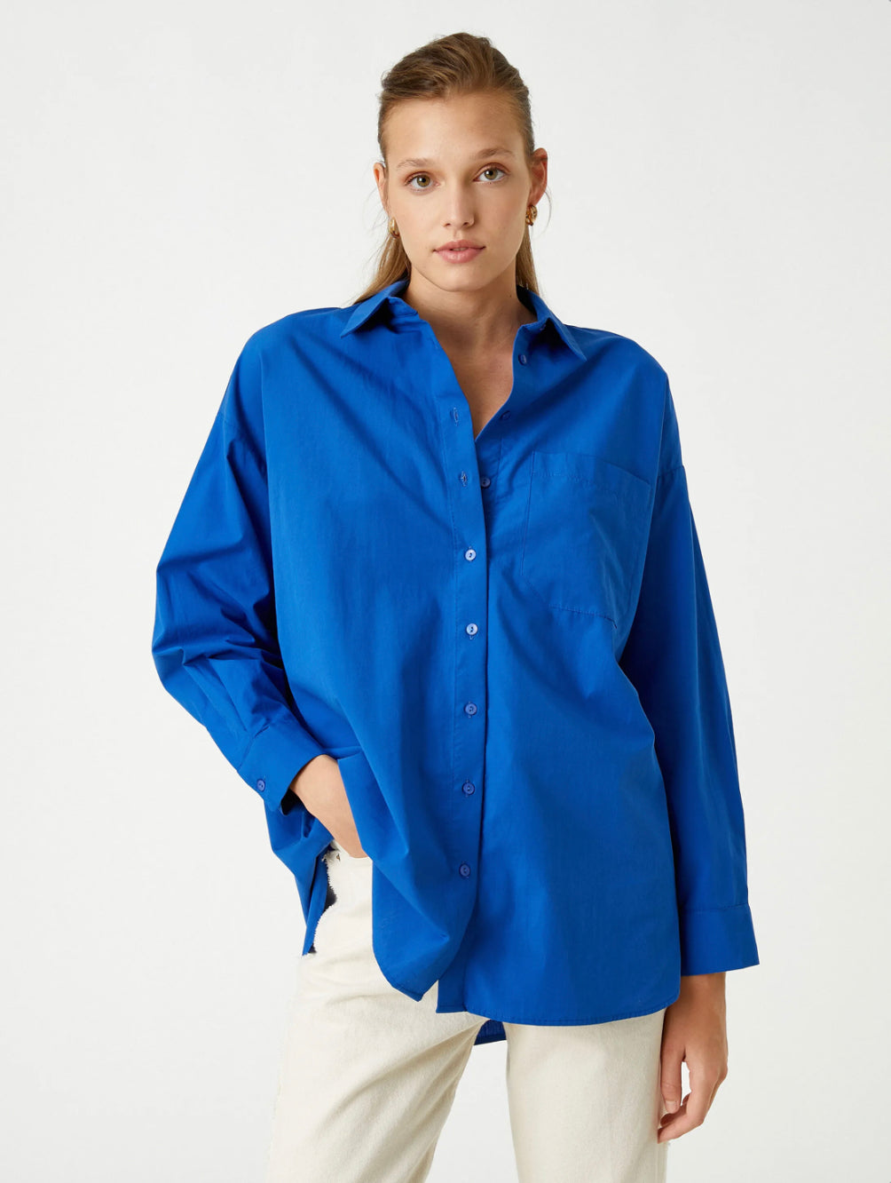 Blue Sandra Buttoned Shirt