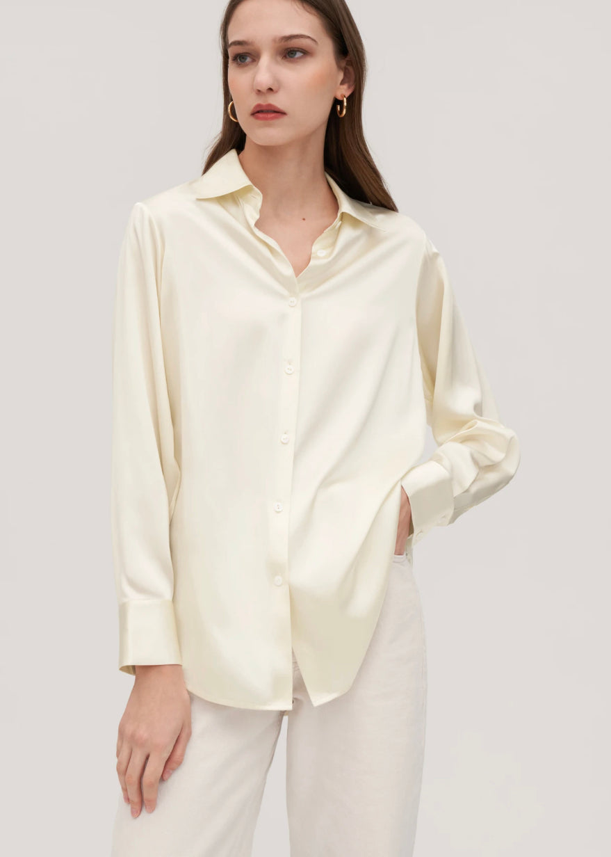 White Satin Shirt