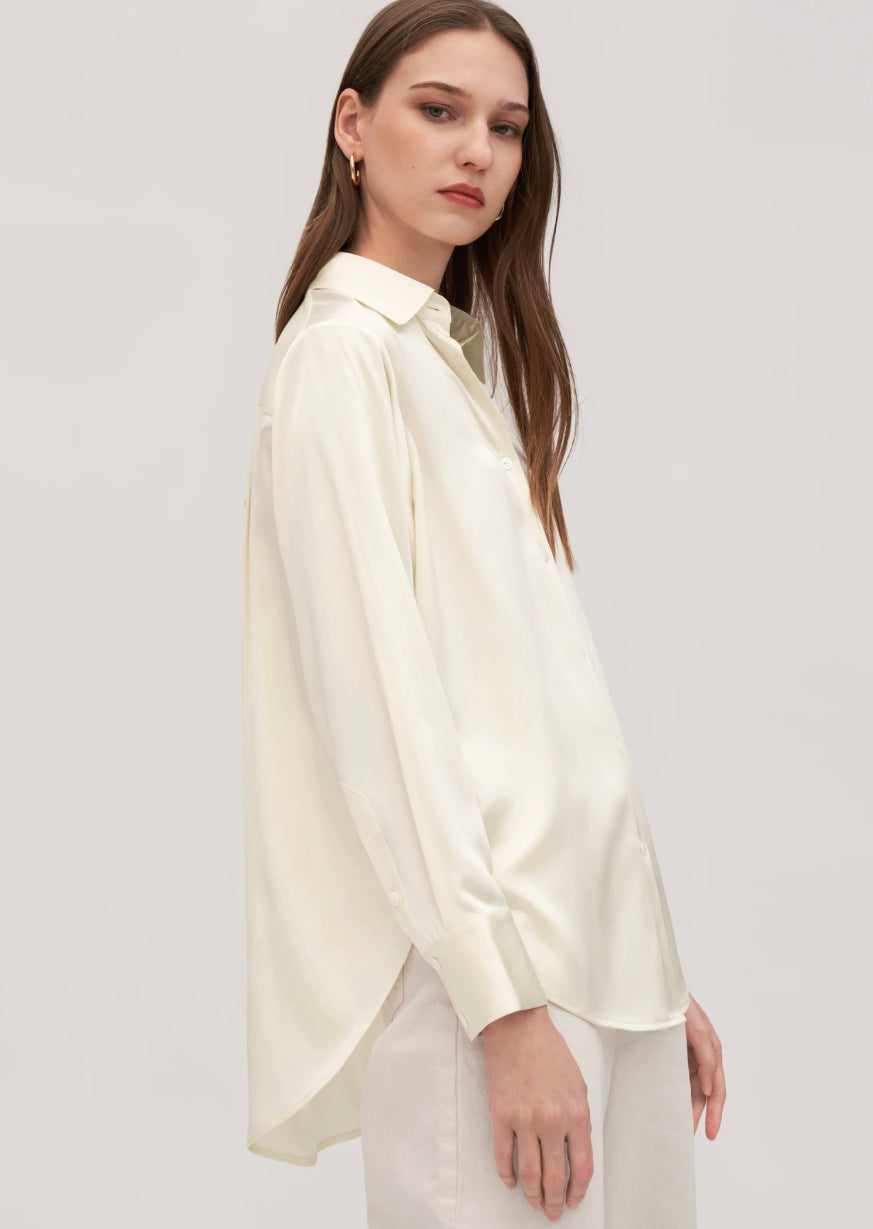 White Satin Shirt