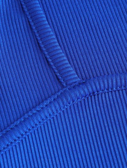 Electric Blue Square Neck Top