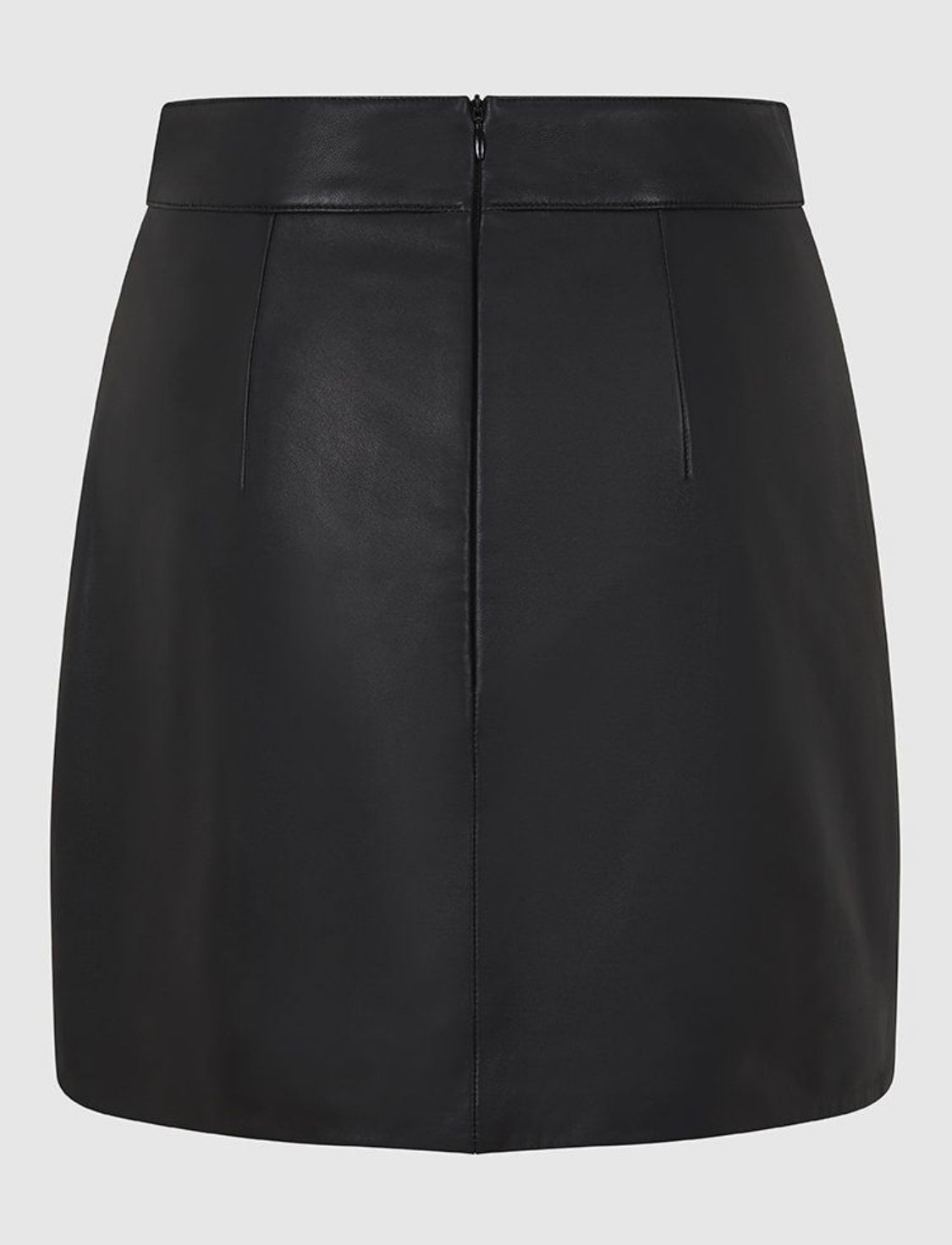 Black Faux Leather Mini Skirt