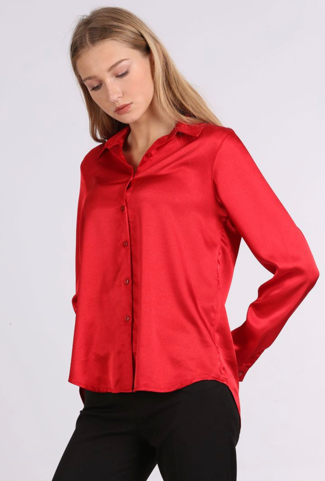 Red Satin Shirt