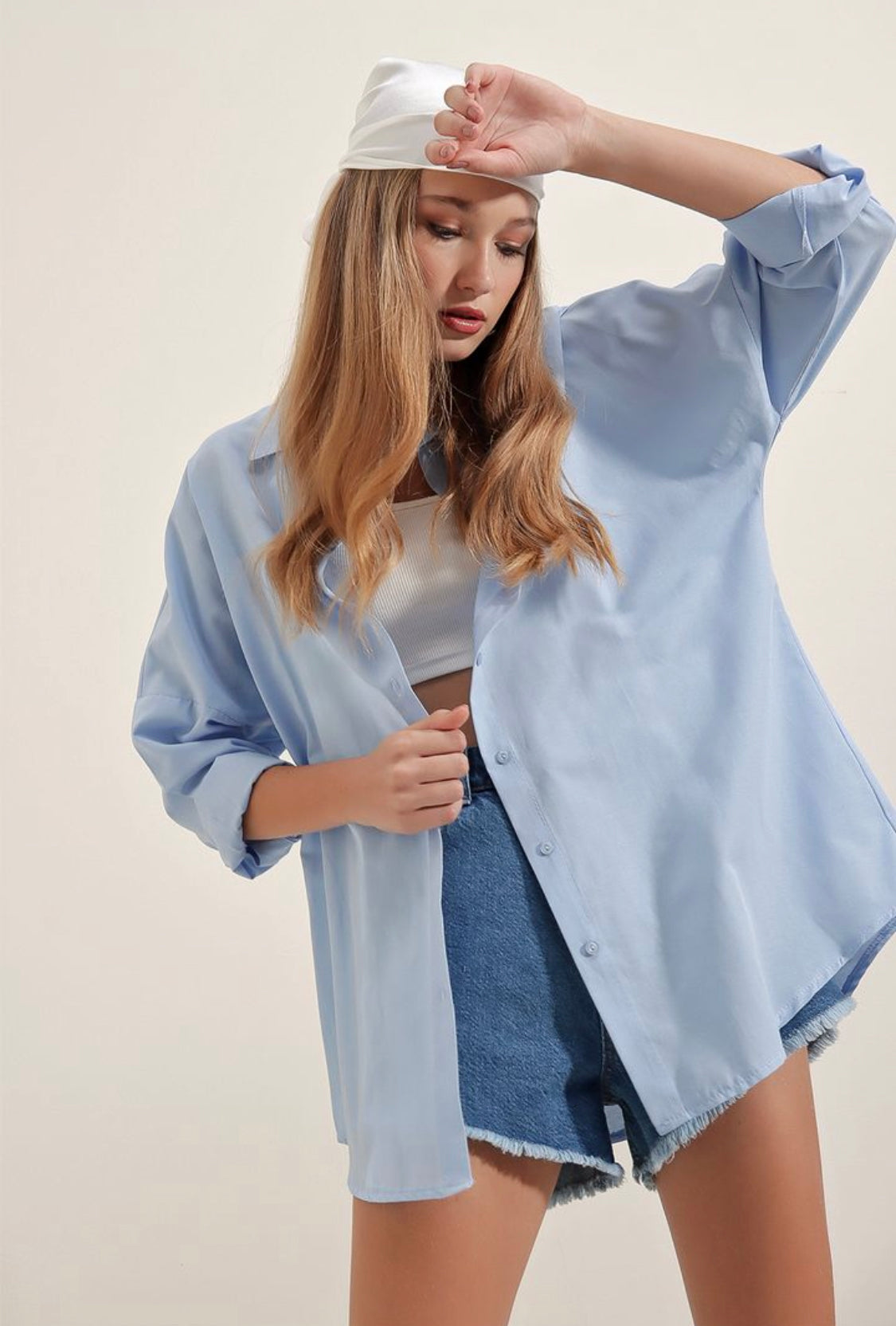 Powder Blue Oversized Shirt