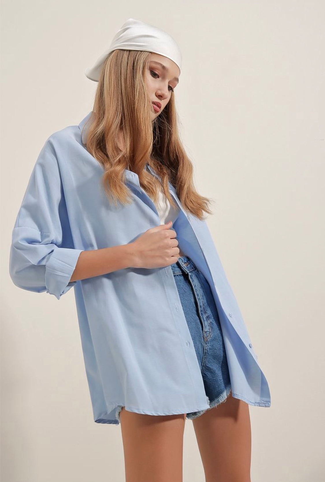 Powder Blue Oversized Shirt