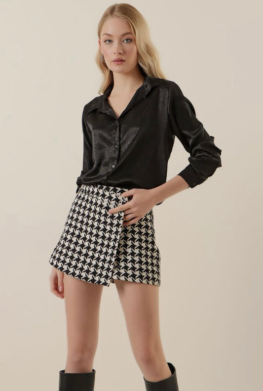 Black Satin Shirt