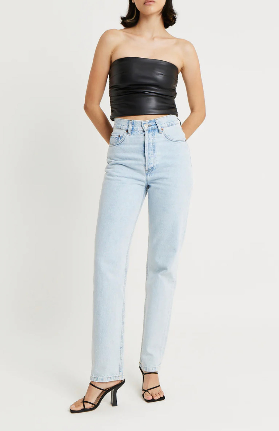 Light Blue Straight Leg Jeans