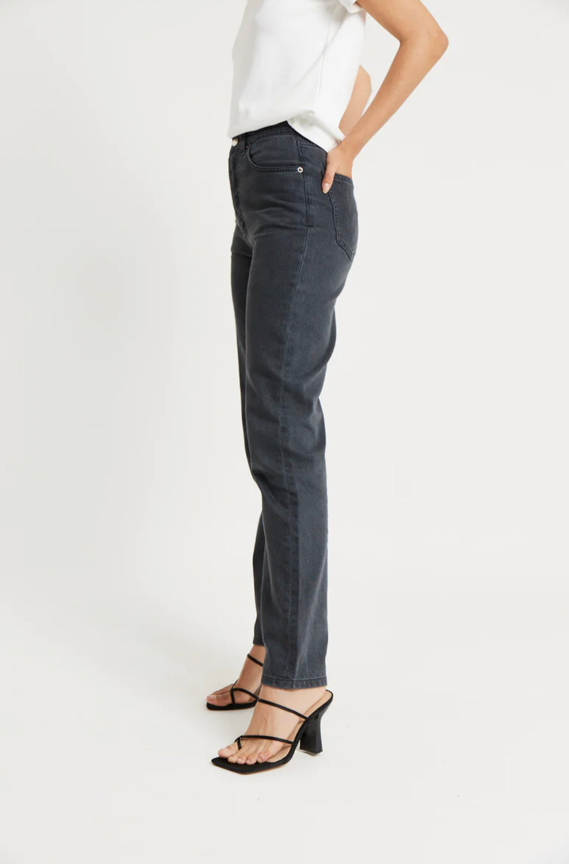 Charcoal Black Straight Leg Jeans