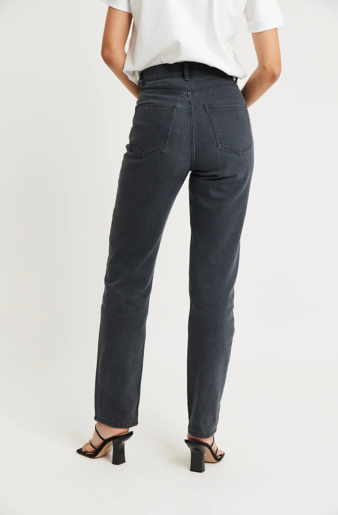 Charcoal Black Straight Leg Jeans