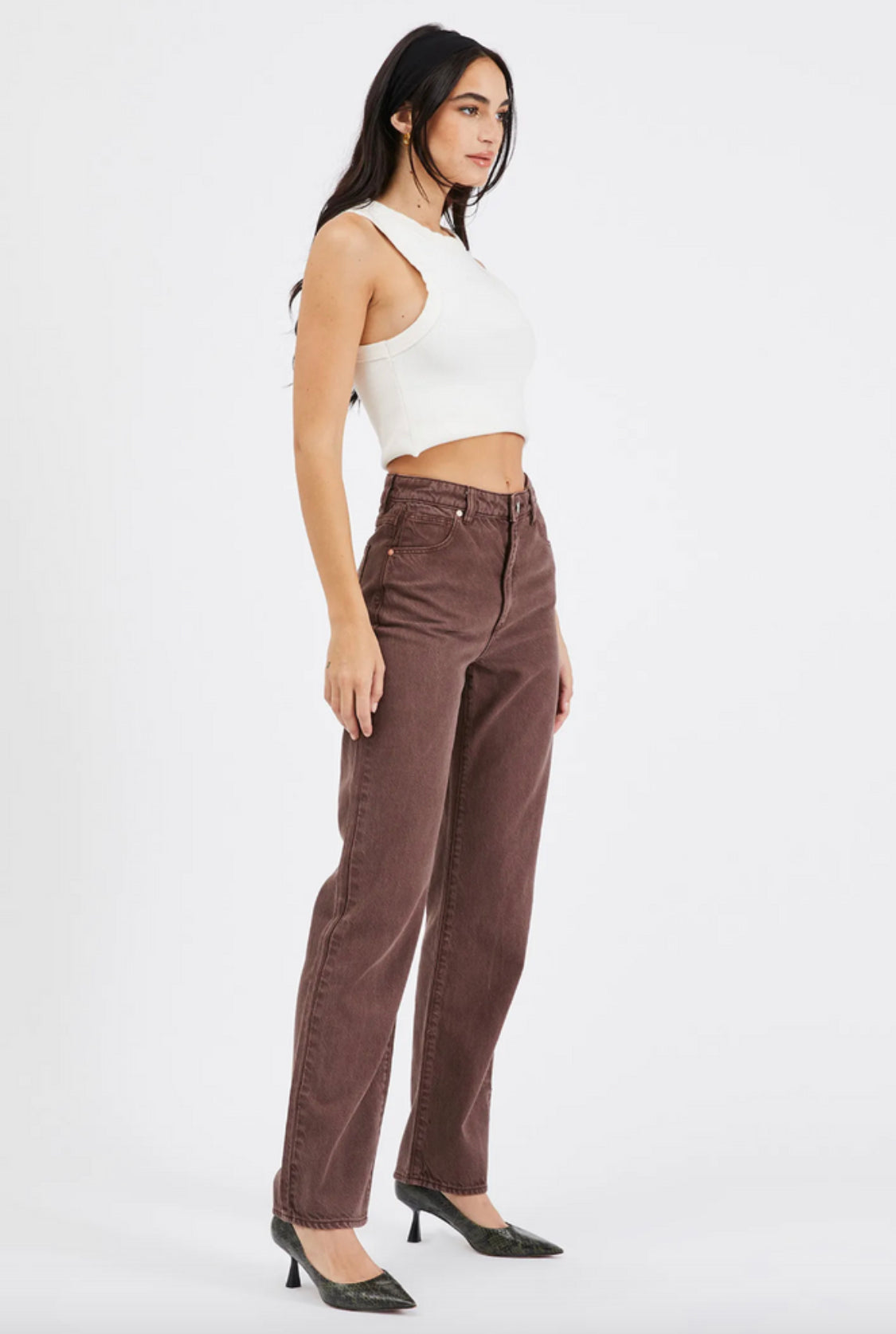 Brown Straight Cocoa Jeans