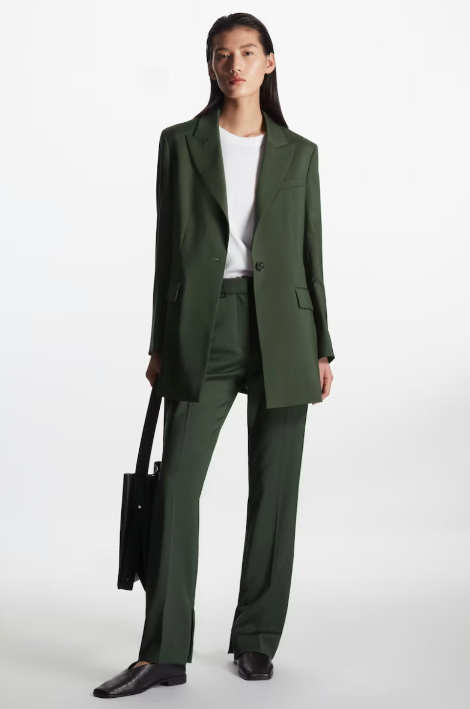 Olive Buttoned Blazer