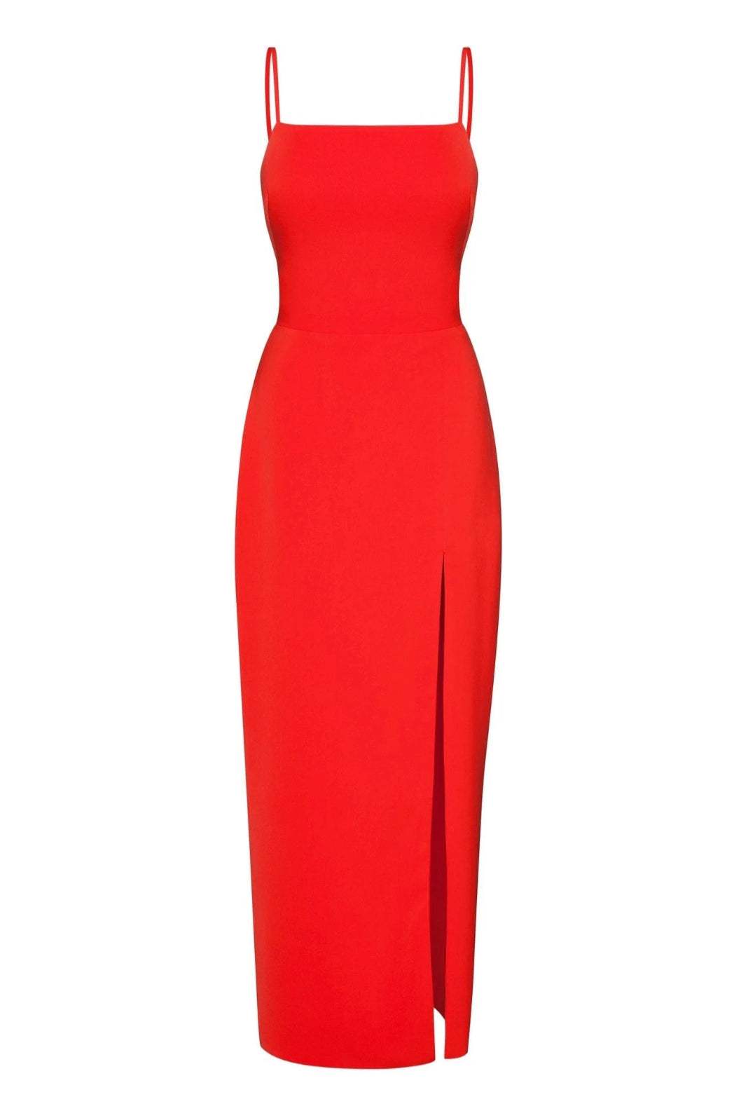 Red High Slit Long Dress