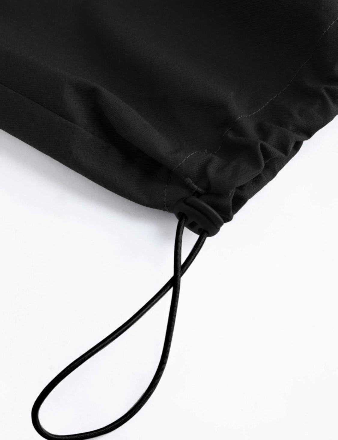 Black Drawstring Parachute Pants