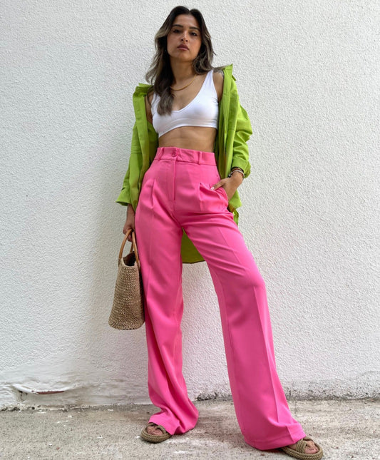 Pink Buttoned Trouser