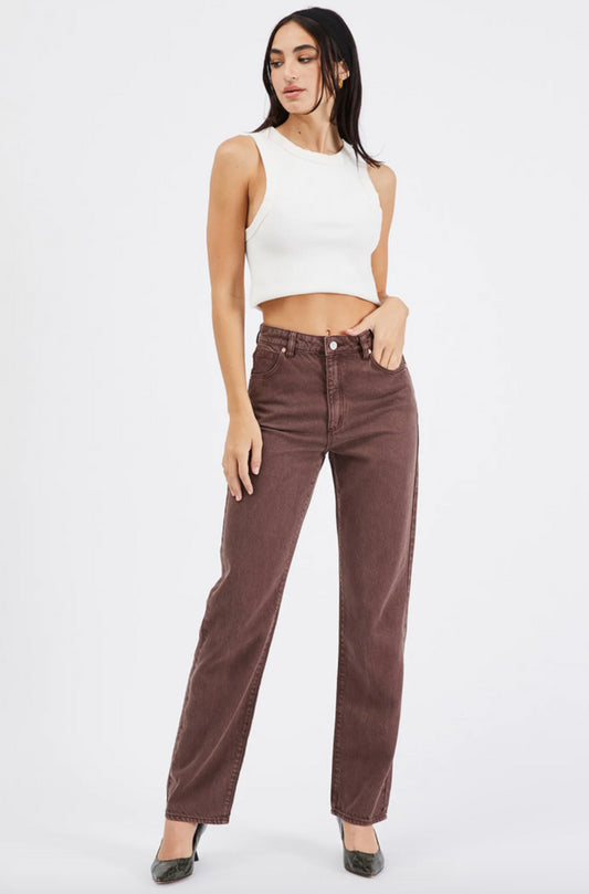 Brown Straight Cocoa Jeans