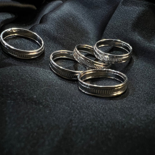 Rhodium Plated Silver Ring